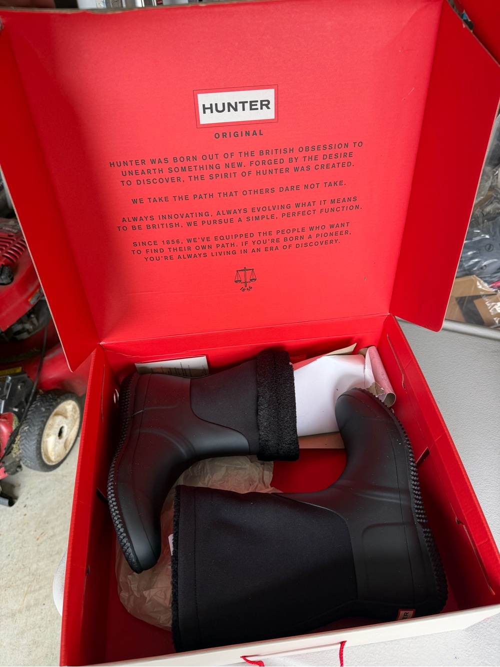 Hunter Womens Black Original Insulated Short Rain Boots